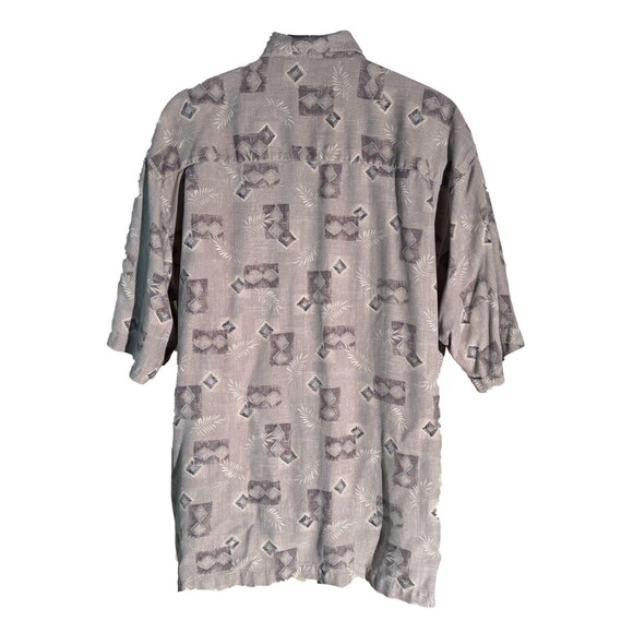 JOSEPH & FEISS Men's Short Sleeve Button Down Brown Silk Shirt 2XLT - Picture 3 of 5